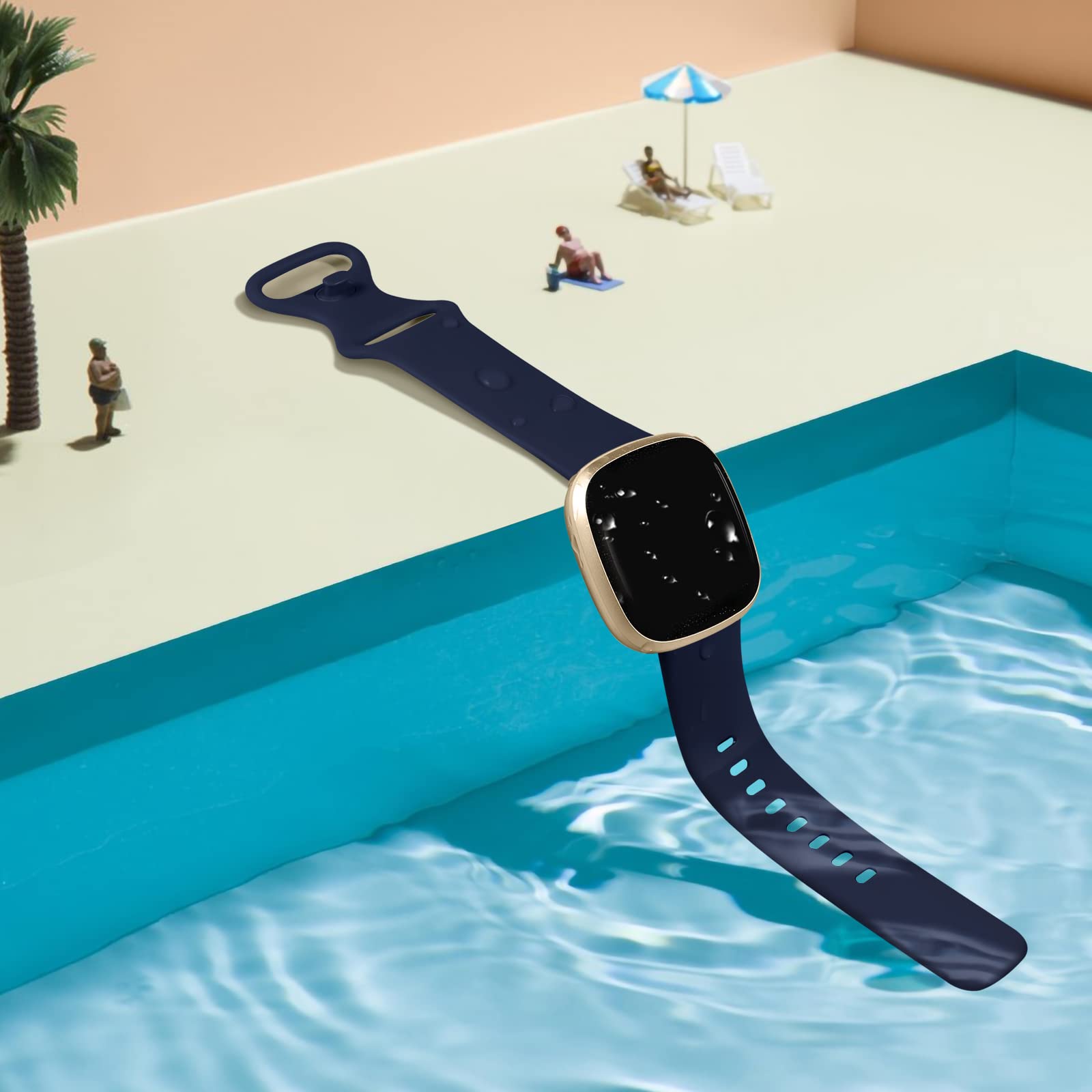 Charlam 6 Pezzi Cinturino Compatibile con Fitbit Versa 3/ Versa 4 Cinturino/Fitbit Sense/Sense 2 Cinturini, Cinturino di Ricambio per Sportivi Morbidi per Donna Uomo, Piccoli Grandi