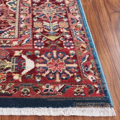 Tapete decorativo SAFAVIEH Kashan 2'6" x 4' Azul y Rojo miniatura 3