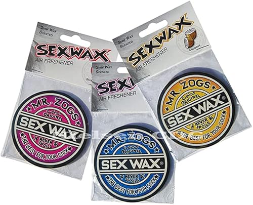 Sex Wax Mr. Zoggs - Ambientador (4 unidades), coco, uva, piña, fresa