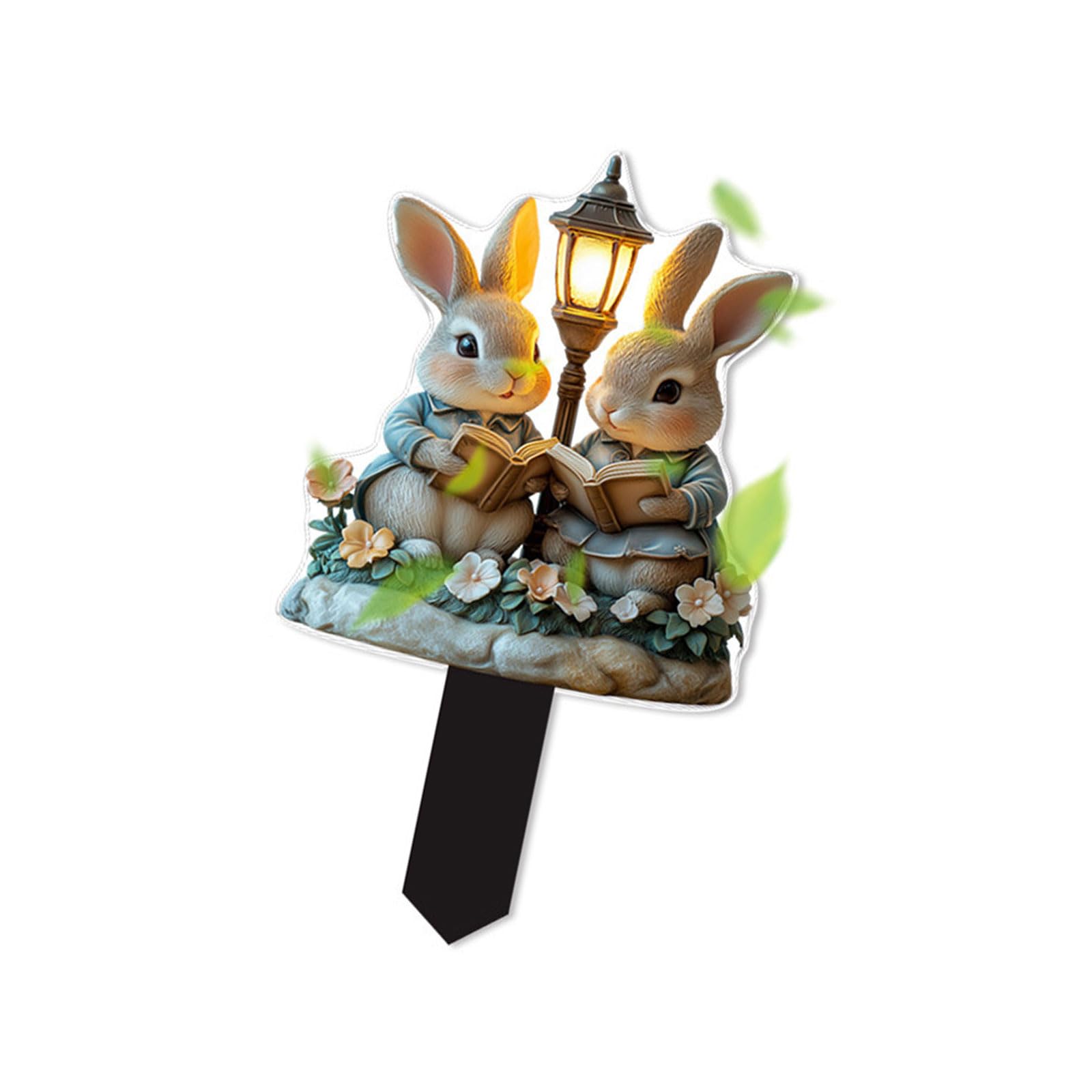Easter Rabbits Lawns Decoration Acrylic Materials Garden Stake Accessory Elegant Festival Ornament Lovely Lagomorph Grass Deck
