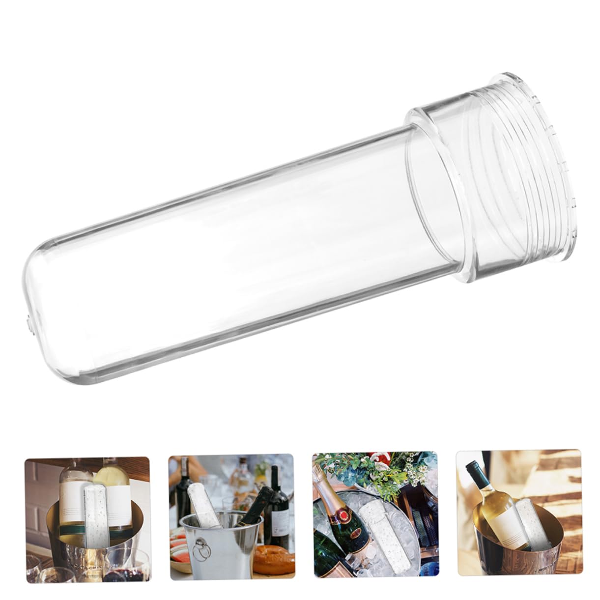 COLLBATH Molde de Cubitos de Hielo Paquete de 2piezas Reutilizable de Plástico Rápido y Práctico para Beer Tower Adecuado para Eventos y Reuniones en Casa