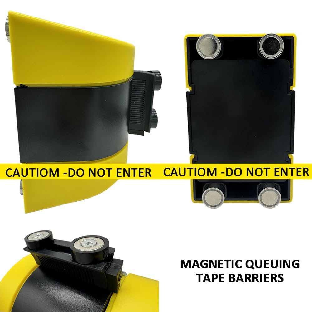 Magnetische Absperrseile, Sicherheitswarnbänder, 'caution Do Not Enter'wall Mounted Queuing Barrier, Retractable Barrier, Abs Plastic Housing, 5 / 10m, Warning Tape Personnel Guidance System（5m）