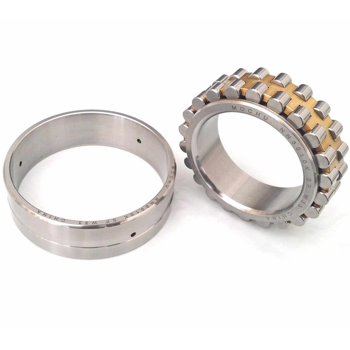 MOCHU Bearing NN3010K SP W33 50X80X23 Precision Cylindrical Roller Bearings, Tapered Bore, Metric, 50mm ID, 80mm OD, 23mm Width, Brass Cage, Open, Double Row, Machine Tool Bearing