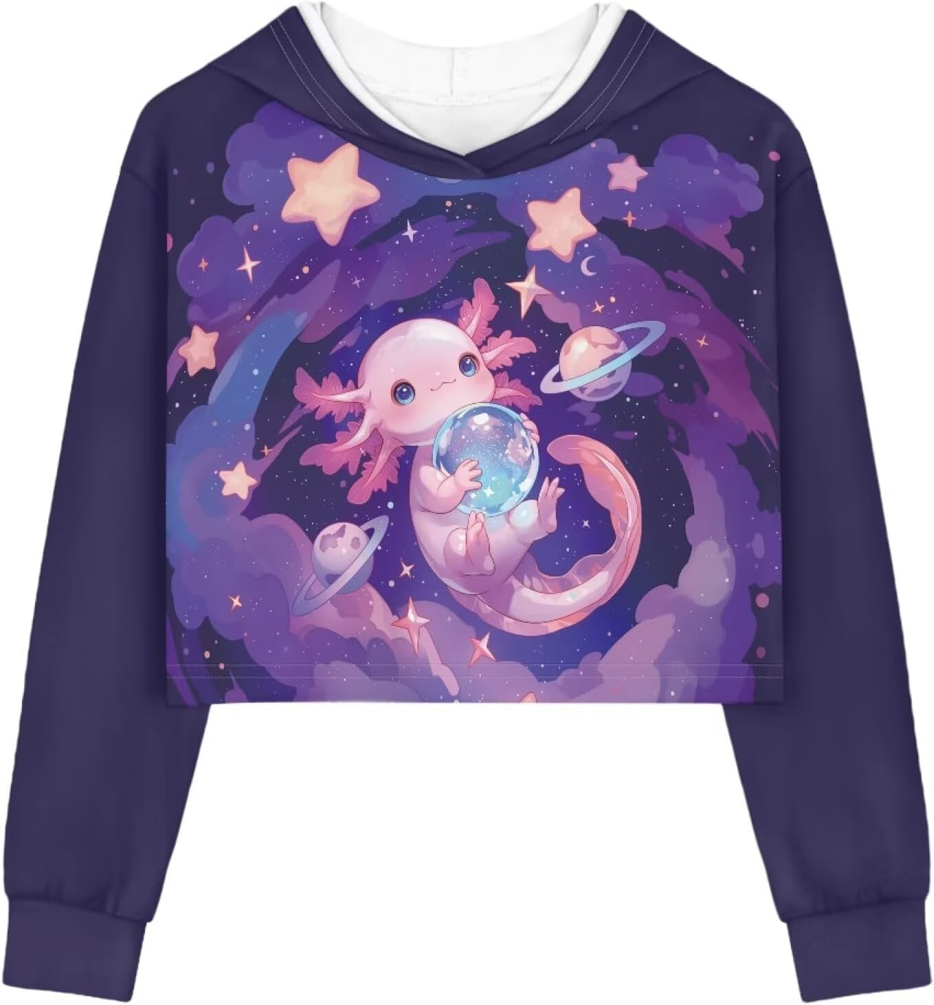 Long Sleeve Crop Tops for Girls Kids' Fashion Hoodies & Sweatshirts Kawaii Clothes