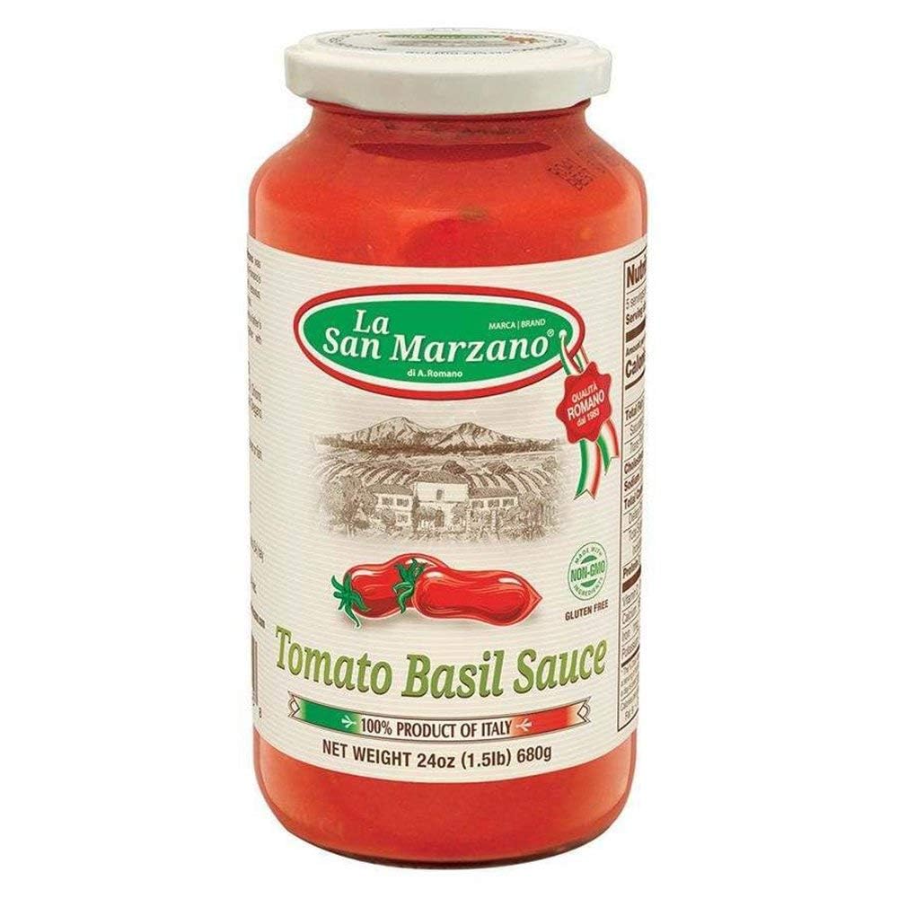 La San Marzano 313295 Tomato & Basil Sauce44; 24 fl. oz - Pack of 6