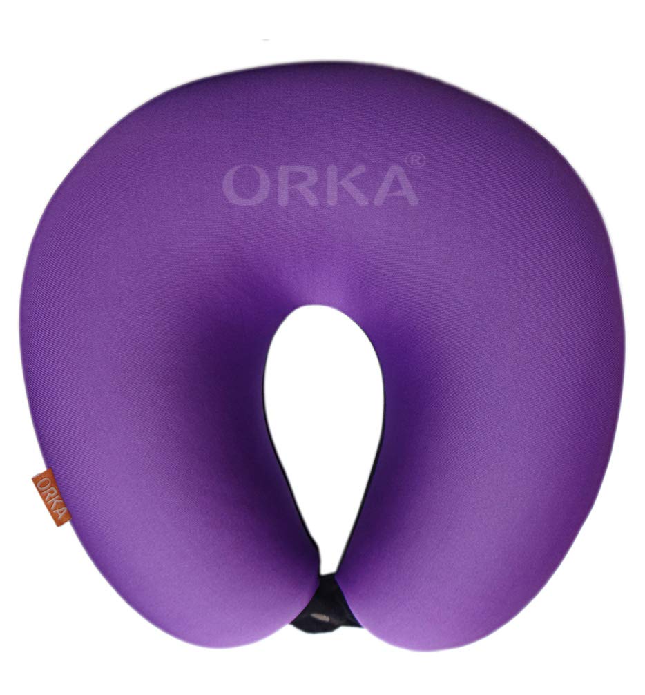 Solid Colour Microbeads U Neck - Purple, Black-image-0