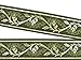 Produktbild 10m Mittelalter Borte Webband 35mm breit Farbe: Moosgrün-Gold von 1A-Kurzwaren 35094-moos