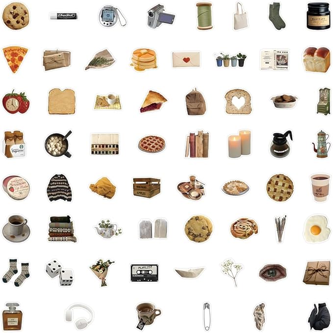 Aesthetic DIY Stickers for Laptops, Water Bottles & Journals | 294 PCS Vintage Stickers