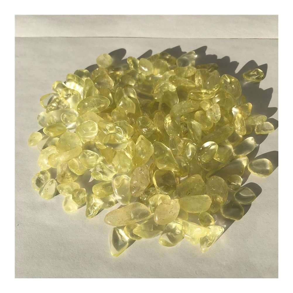 Regalo curativo, Grava de Cristal Amarillo Natural, Grava de Cristal Amarillo, Acuario, jardín, Piedra de energía curativa, decoración for decoración de la habitación (Size : 500g)