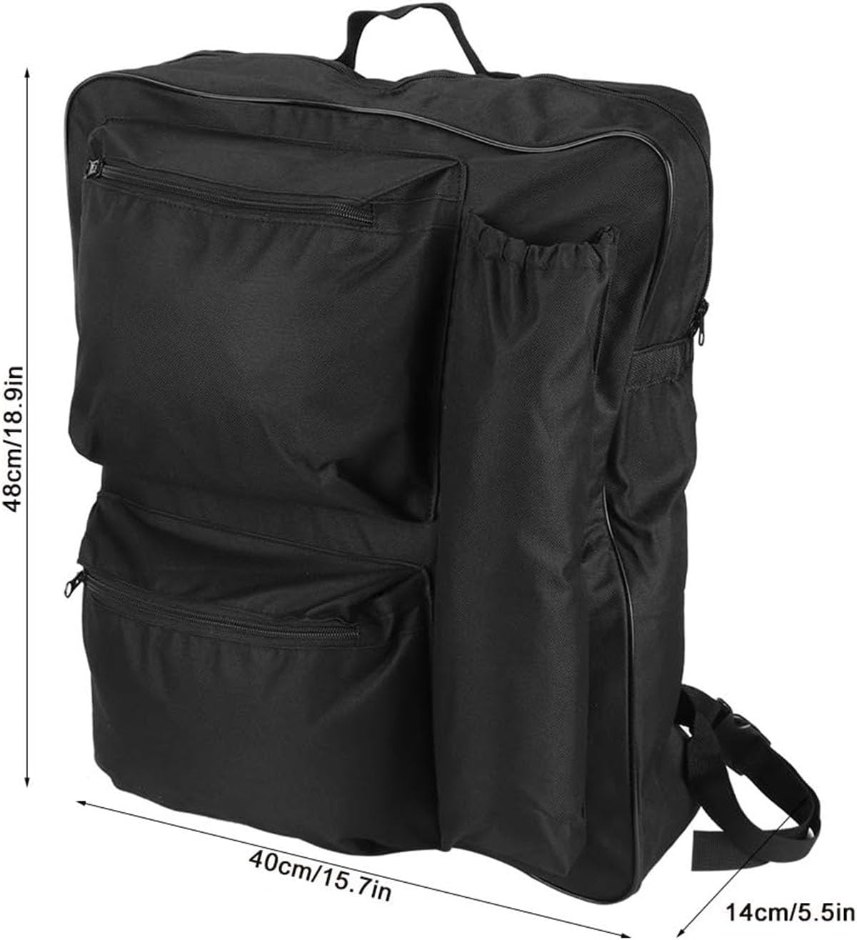 Zaino portaoggetti Universale per Sedia a rotelle, Borsa portaoggetti Portatile Resistente all'Acqua per Sedia a rotelle, Borsa portaoggetti per Schienale Sedia a rotelle