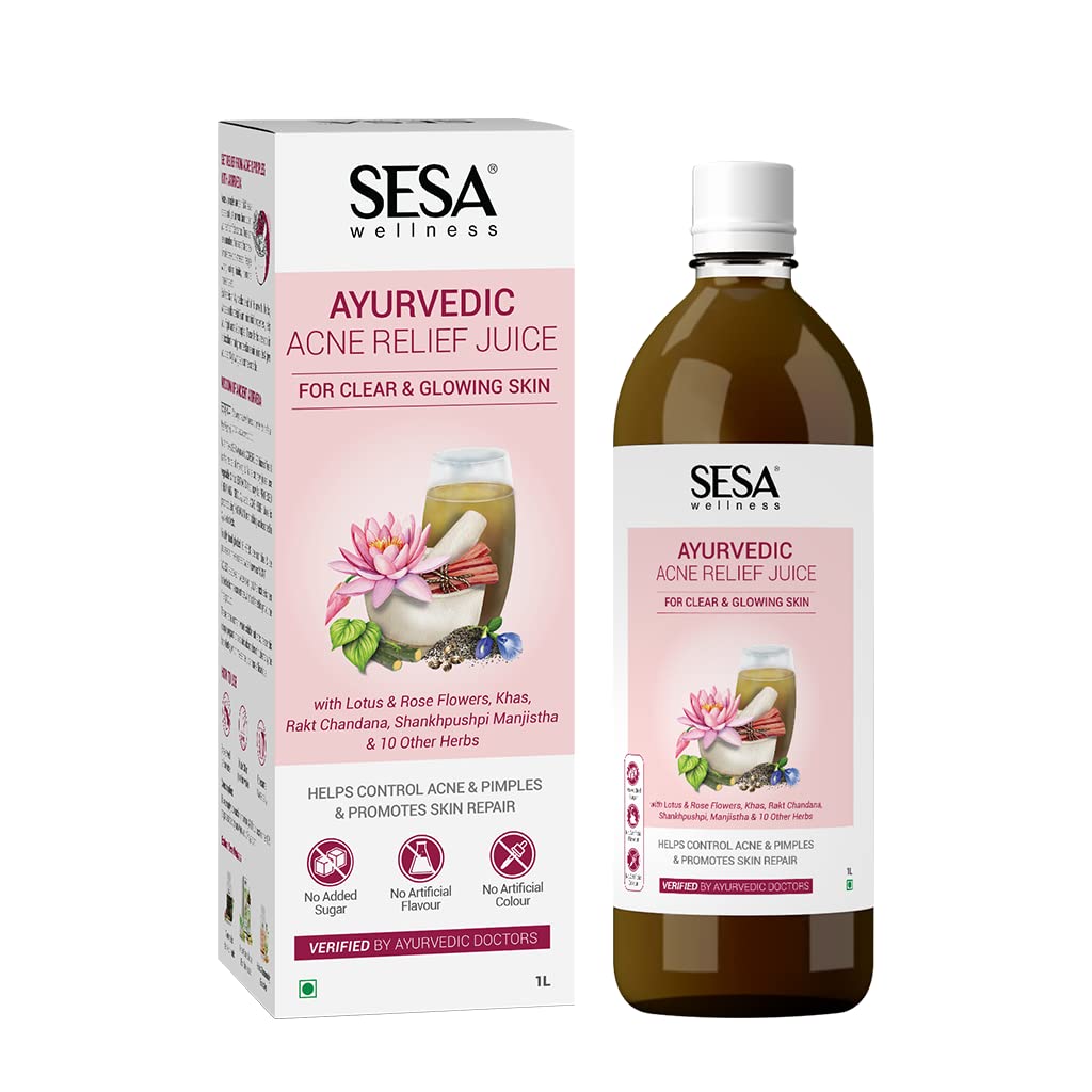 SESA Acne Relief Juice 1 litre| Helps Prevent Pimples I For Acne Prone Skin | Natural Blood Purifier INo Added Sugar, Colour or Flavour