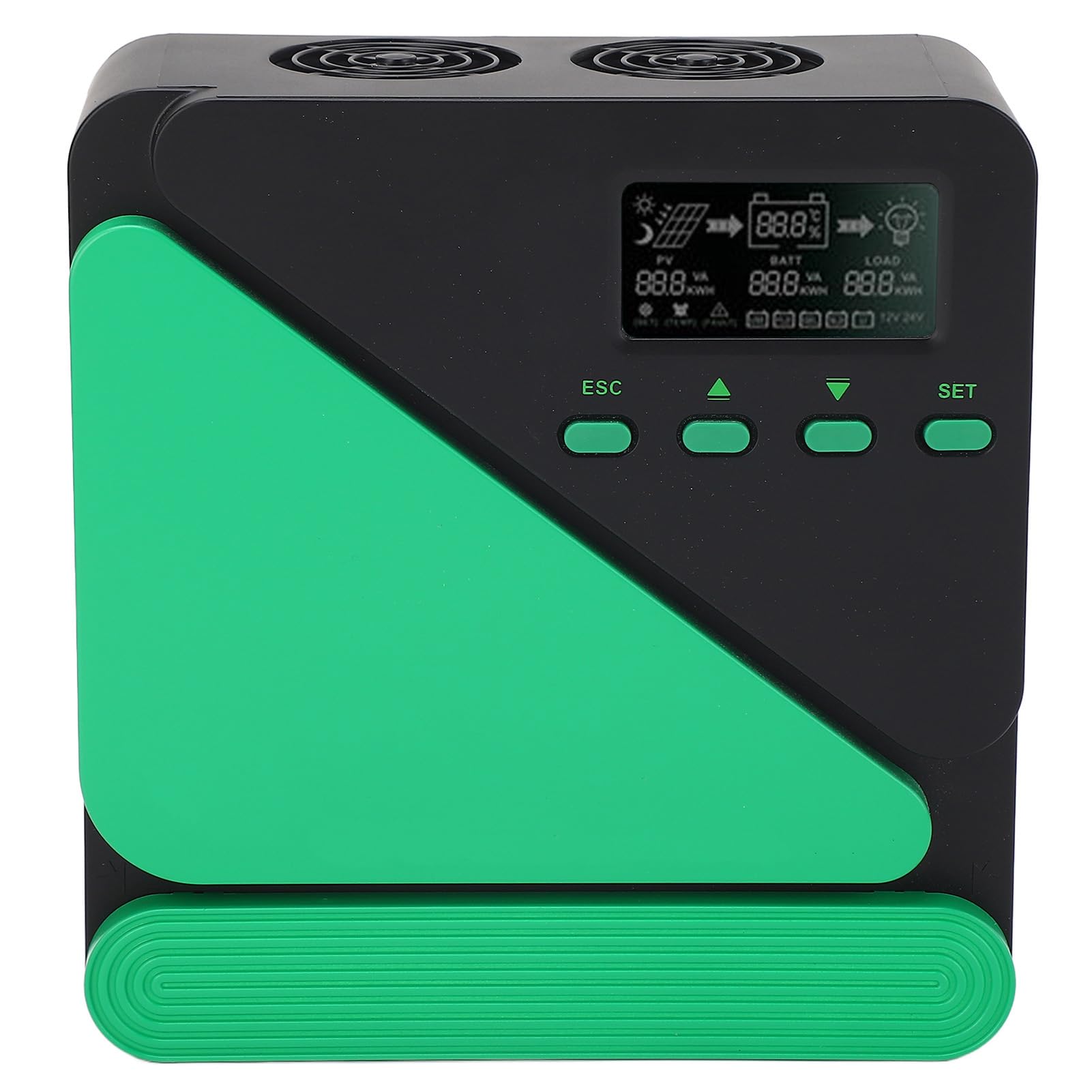 Regolatore di Carica Solare, Regolatore Pannello Solare MPPT 12V 24V Automatico con Display LCD, Doppie Porte USB 5V 3A, Ingresso VOC 100V, per Ricarica Batteria Marina Fuori Rete Domestica