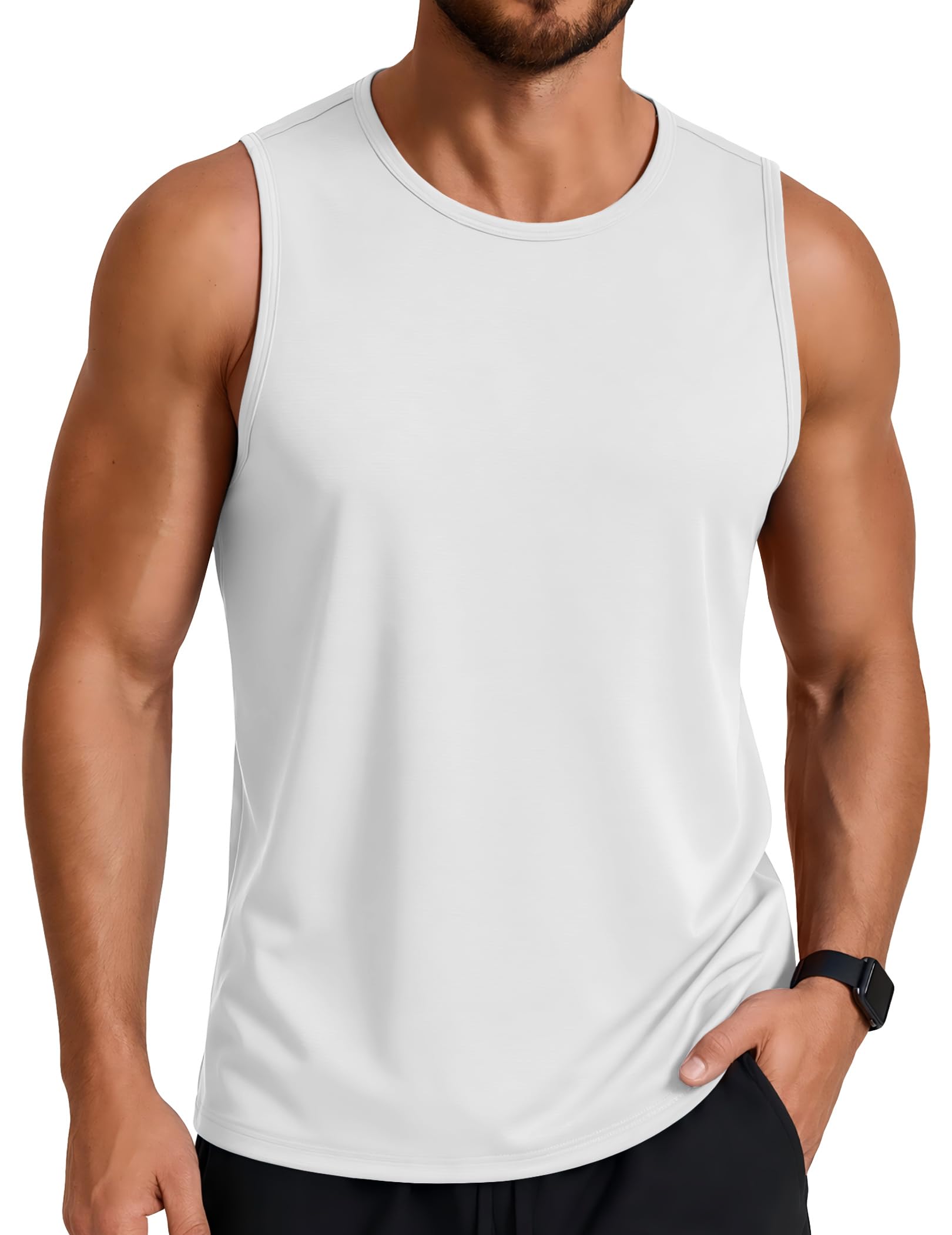 Men's Workout Tank Top Quick Dry Muscle Sleeveless Gym Shirts