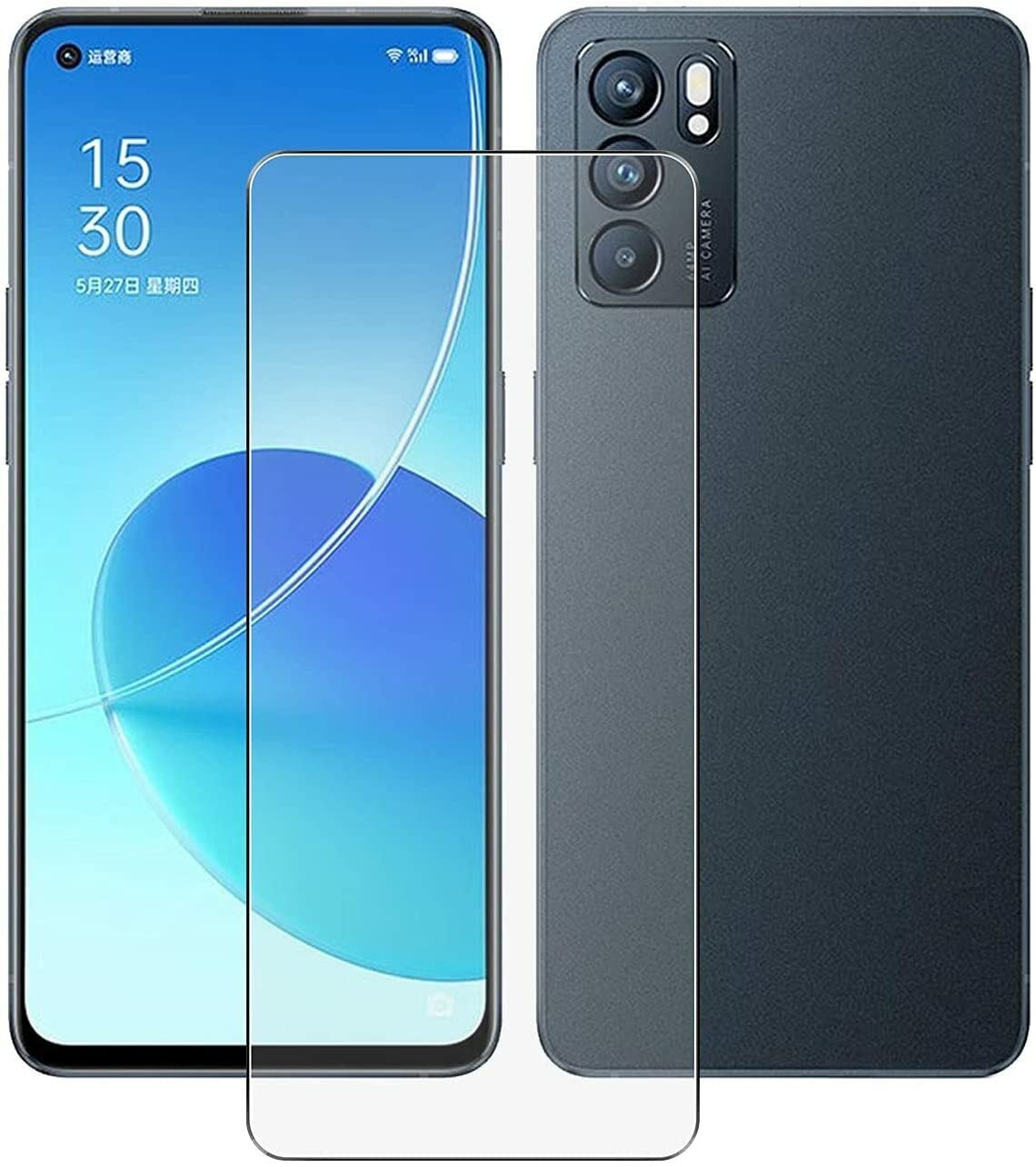 DOINK Pellicola In Vetro Temperato Per Oppo Reno8 Lite 5G (2 Pezzi) – Durezza 9H, Copertura Totale, Anti-impronta – Include Kit Pulizia - 2