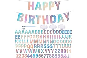 Personalized DIY Glitter Banner Kit with Letters and Numbers