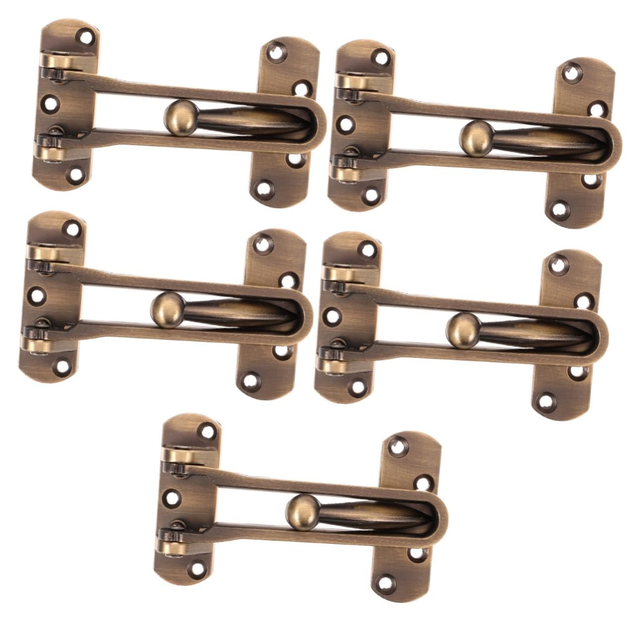 5 Pezzi Serratura Sicurezza per Porta con Chiavistello Vintage e Hotel Design Elegante e Pratico Antico