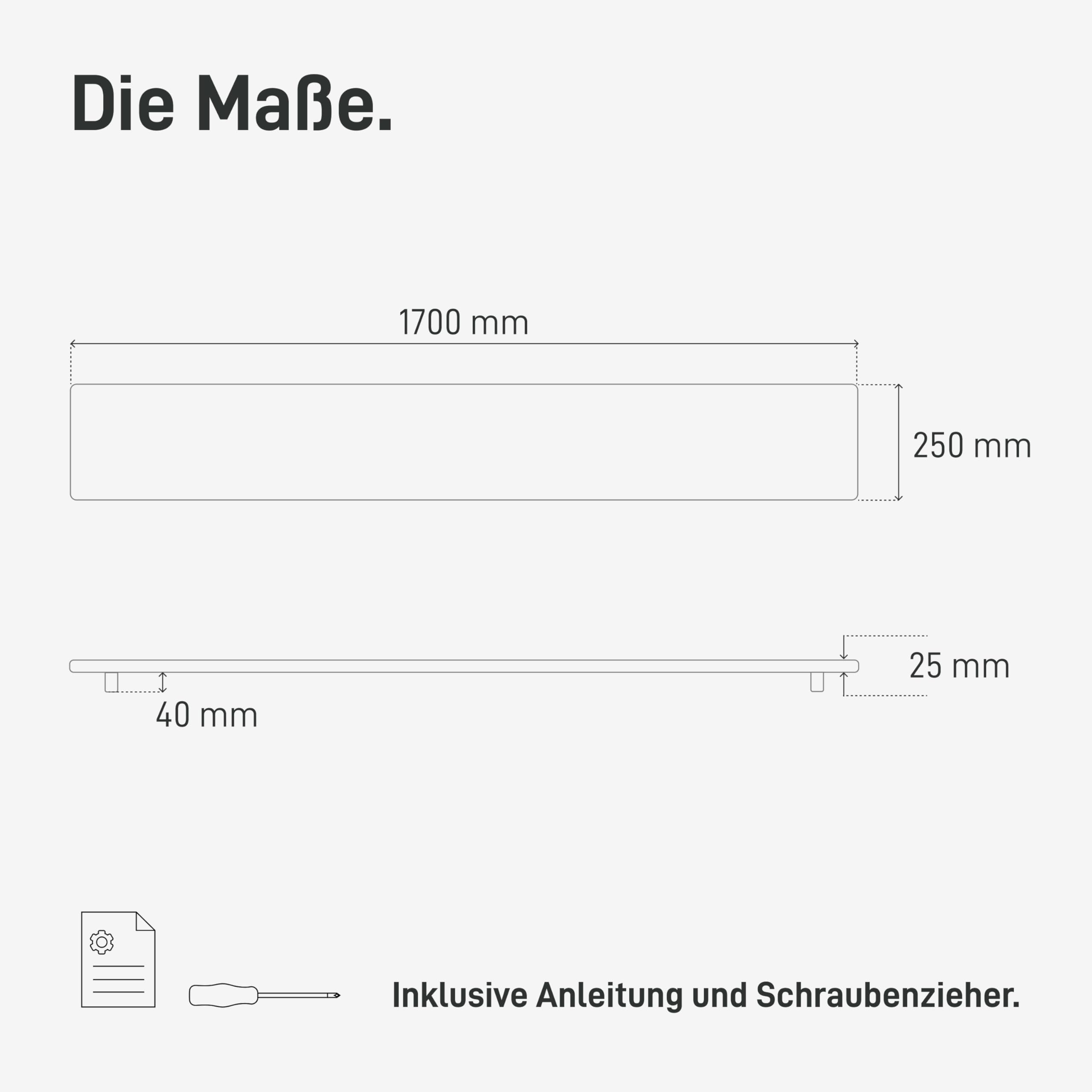 Natural Goods Berlin 1x Bankplatte für Bierzeltgarnitur - Natur Fichte 170 x 25 cm - Platte für Bierbank aus nachhaltigem Fichtenholz - Holzbrett für DIY Festzeltgarnitur kurz - Abgerundete Ecken