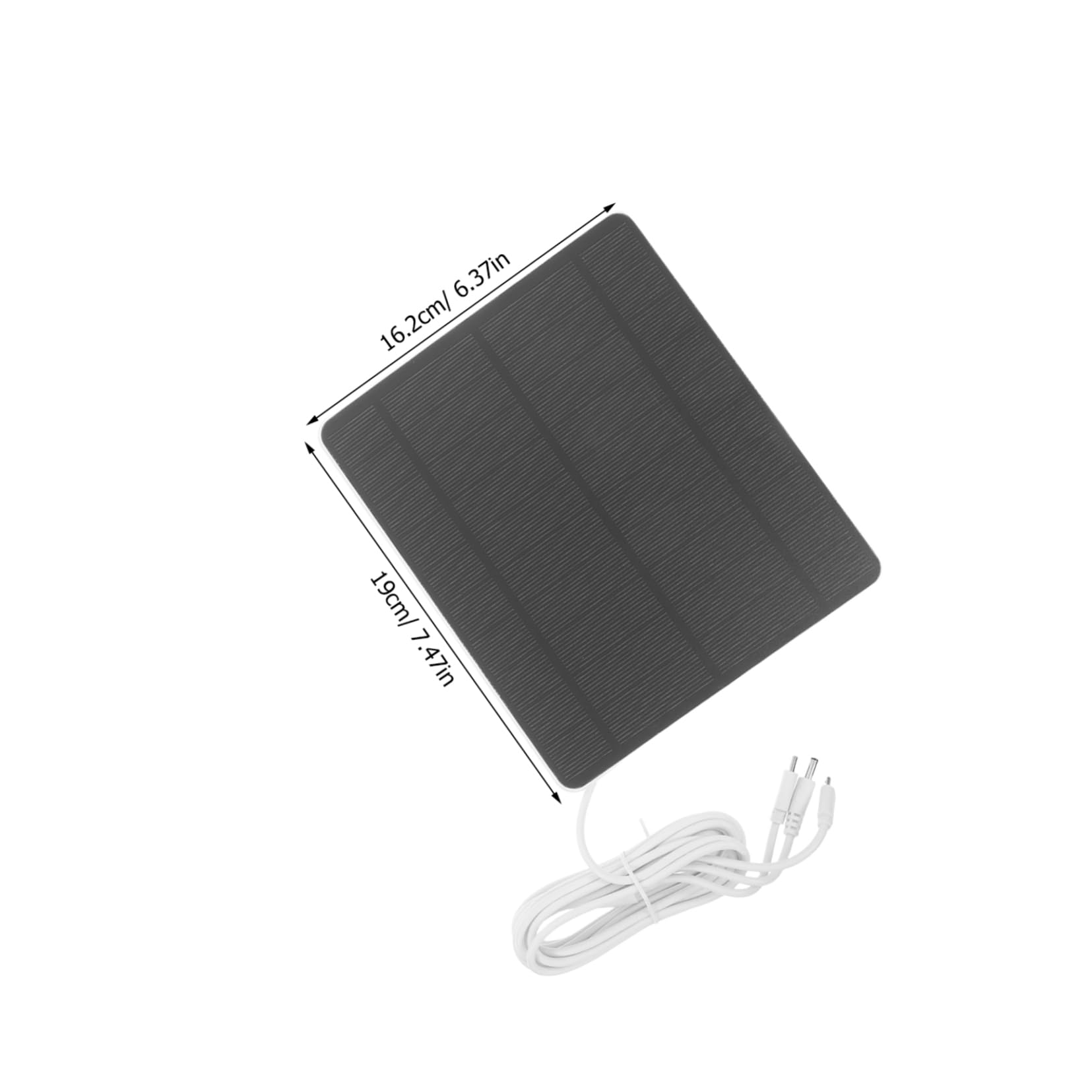 Toyvian 1 ensemble Panneau Solaire Monocristallin pour Alimentation de Sonnette et Caméras de Sécurité Chargeur Solaire Extérieur avec Support et Câbles Type C USB Dc