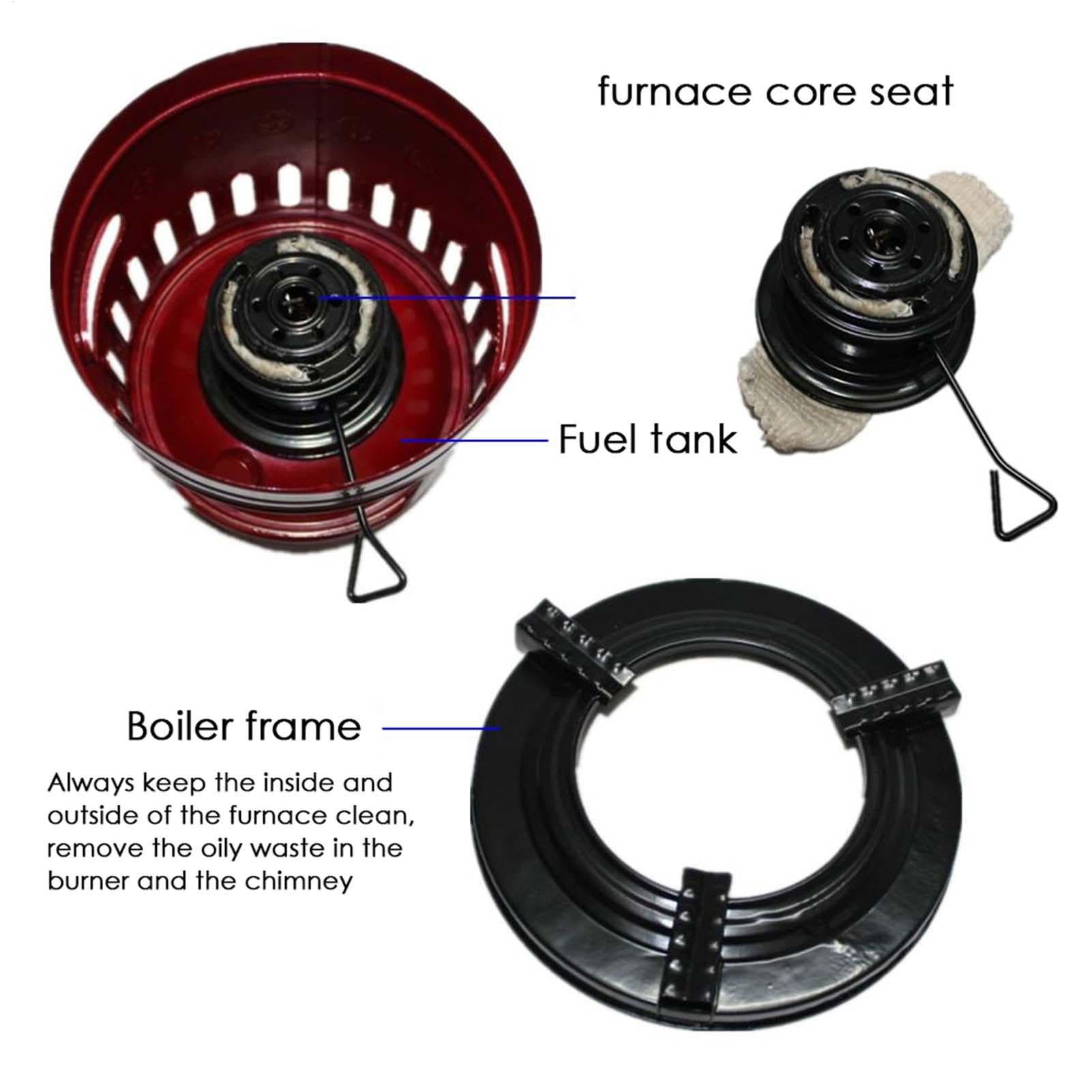 Chauffage Portable Au Pétrole, Appareil De Cuisson Portable, Capacité Du Réservoir 4,6L, Garde La Chaleur Jusqu'à 18 Heures, Réglage De La Puissance Et Indicateur De Niveau De Paraffine, 2600W