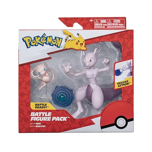 Pokèmon Figuras 2-Pack Mew & Mewtwo - Juguetes Nueva 2023 – Figuras 5-10 cm - Oficialmente Juguetes - Moderno