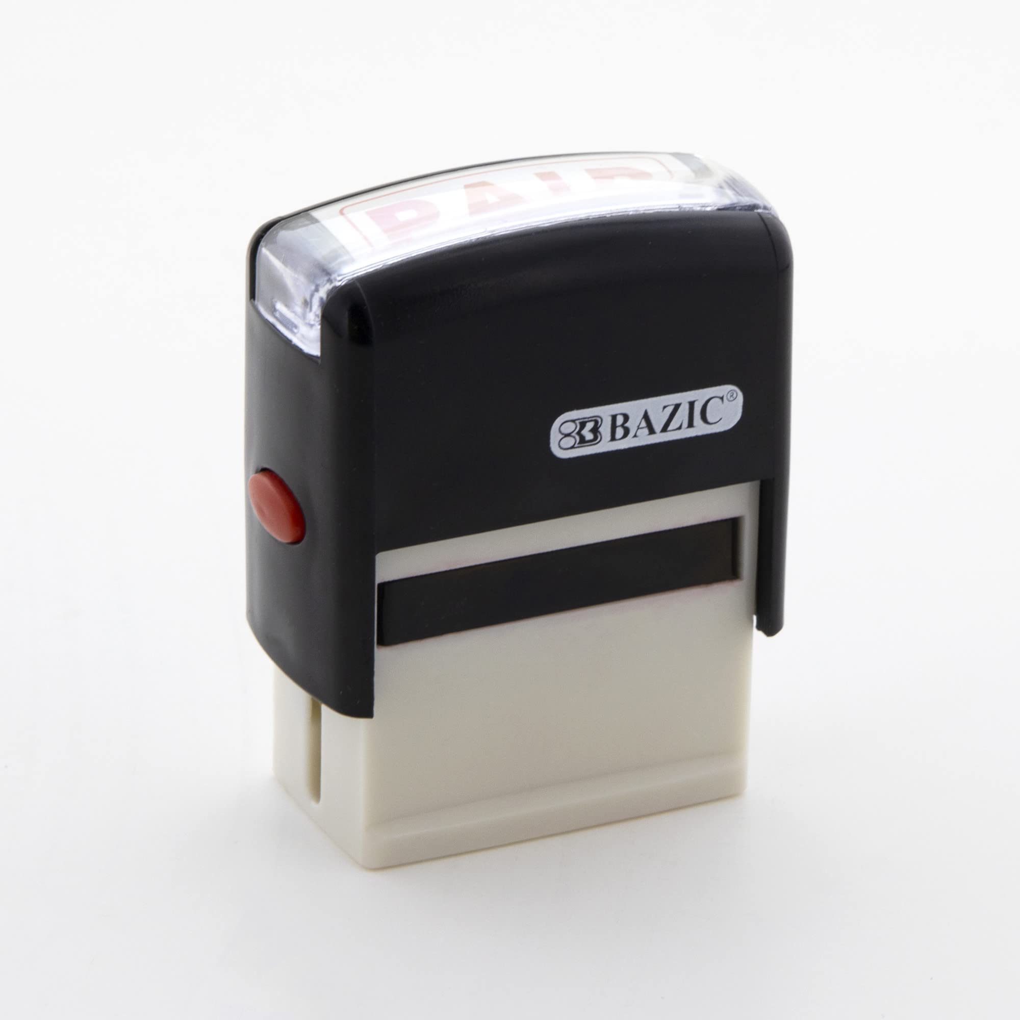 BAZIC Products Timbro a pagamento, autoinchiostrante, inchiostro rosso, timbro di gomma per ufficio