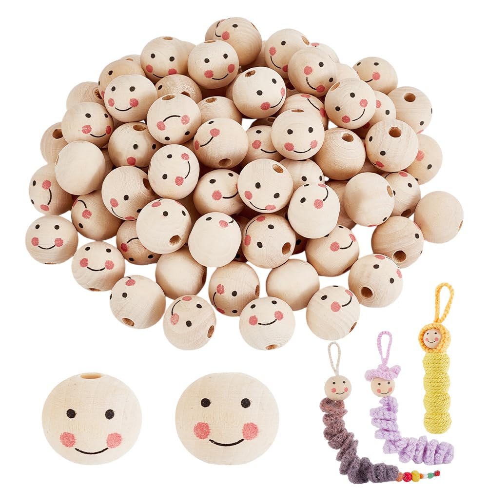 Amazon.co.jp: PandaHall ウッドビーズ 木製 手芸 ビーズ 木製