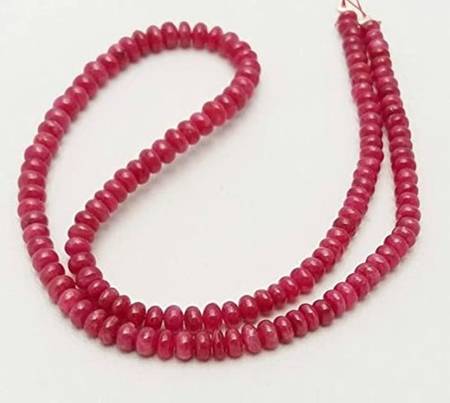 Perles de rubis africain naturel 2 mm sur fil de 12" pour créer vos bijoux d'été personnalisés