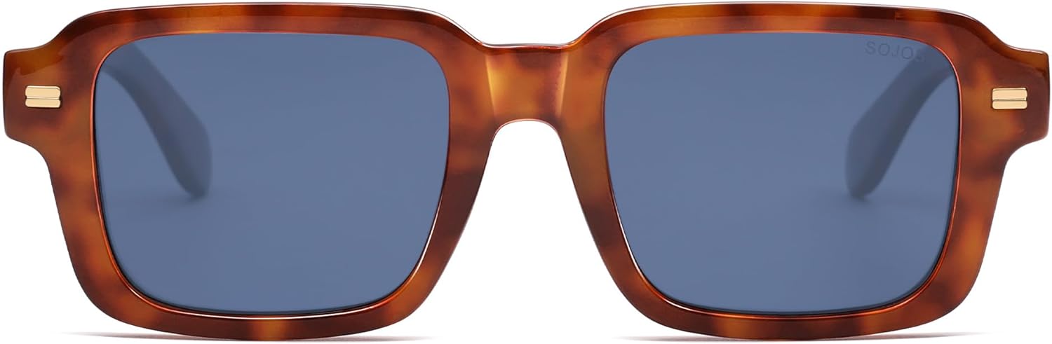 SOJOS Trendy Square Polarized Sunglasses for Women Men, Retro Vintage Womens Mens Rectangle Shades SJ2345 - Image 2