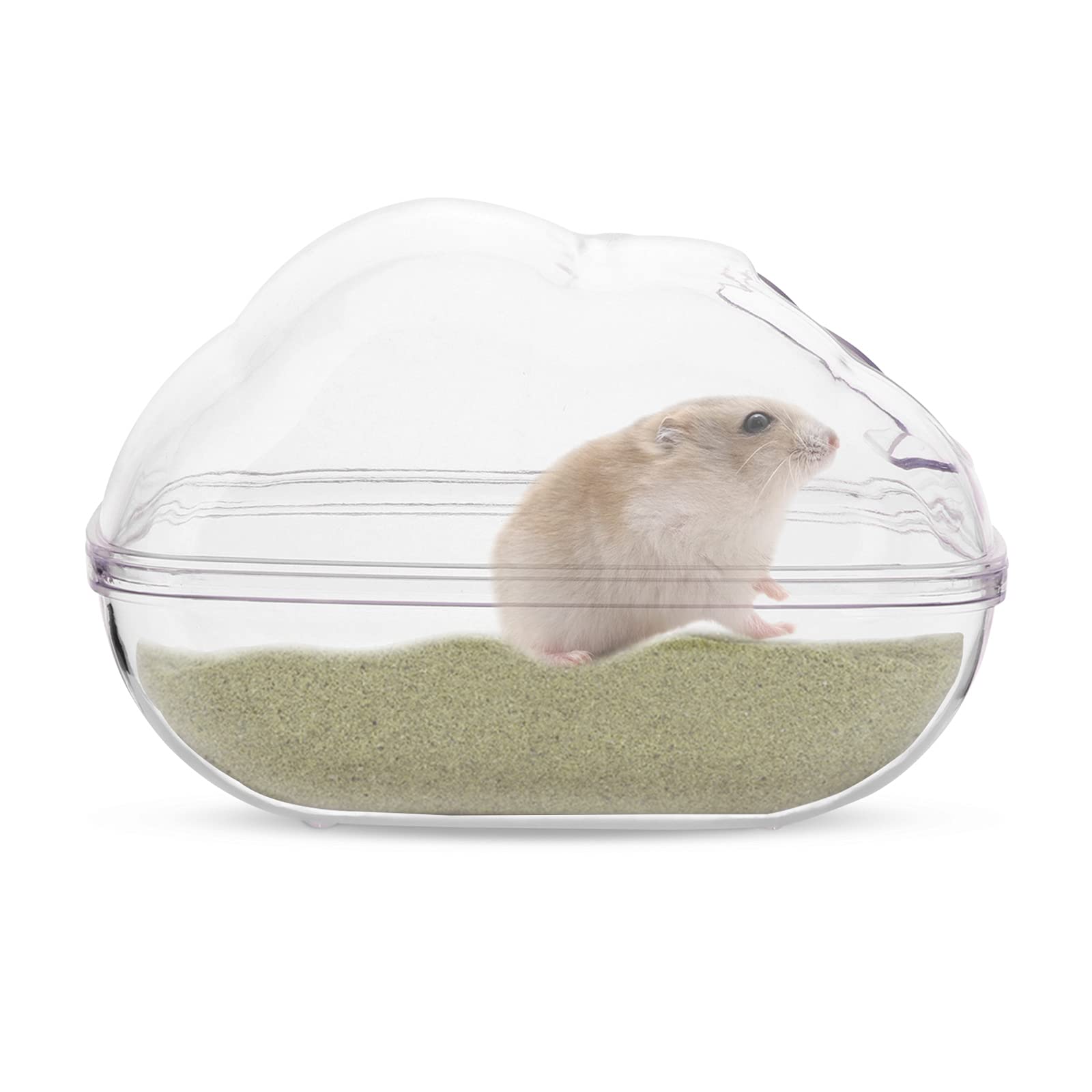 Hamster Sand Bathroom Sand Bath Container Small Pet Bathtub Sauna Toilet Washroom Box with Shovel Small Animal Bathroom Hamster Bathroom Pet Washroom Box for Syrian Gerbil Dwarf Guinea Pig Rat Mice L