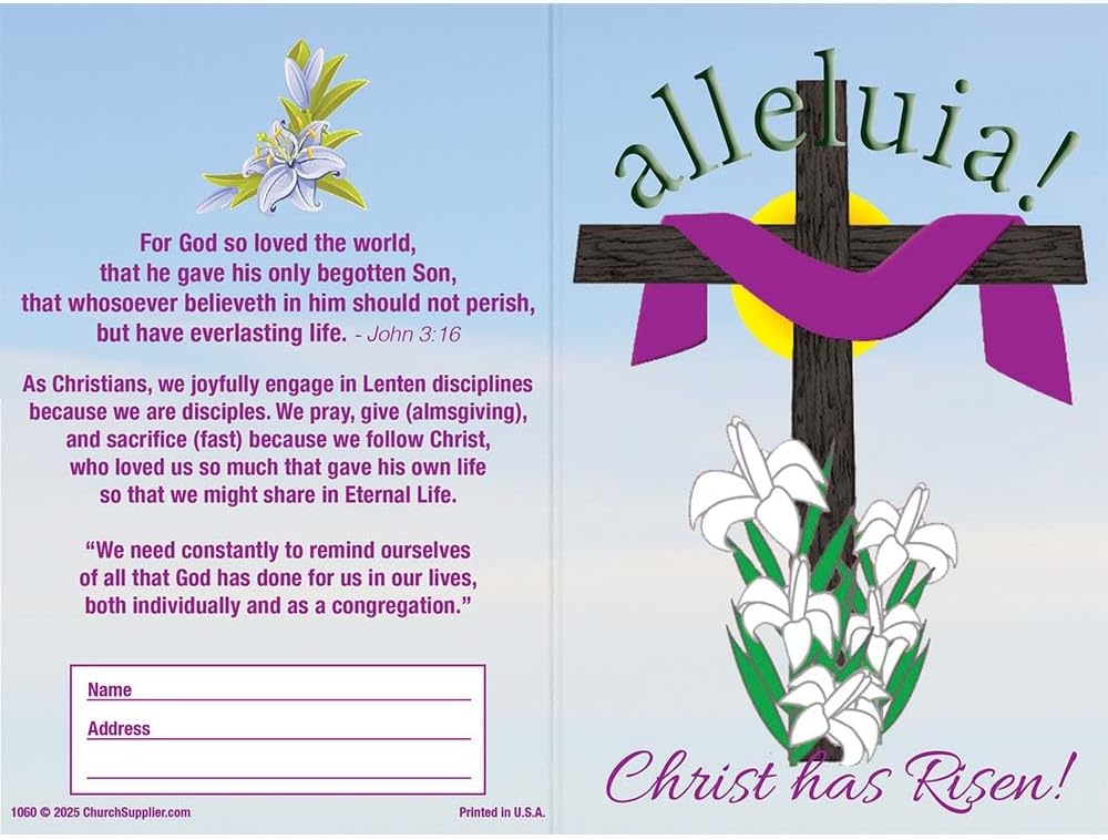 50 - $20 Alleluia Easter Dollar Bill Coin Folders