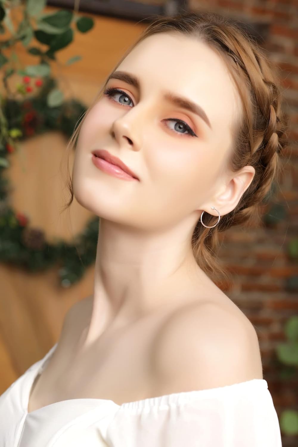 Sterling Silver Hoop Earrings for Women - Gold Hoop Earrings - Hoop Earrings Set - Thin Light Polished Round Post Click-top Hoops Earring for Women Men, 12-20mm Diameter, 1-3 Pairs Jewelry Sets