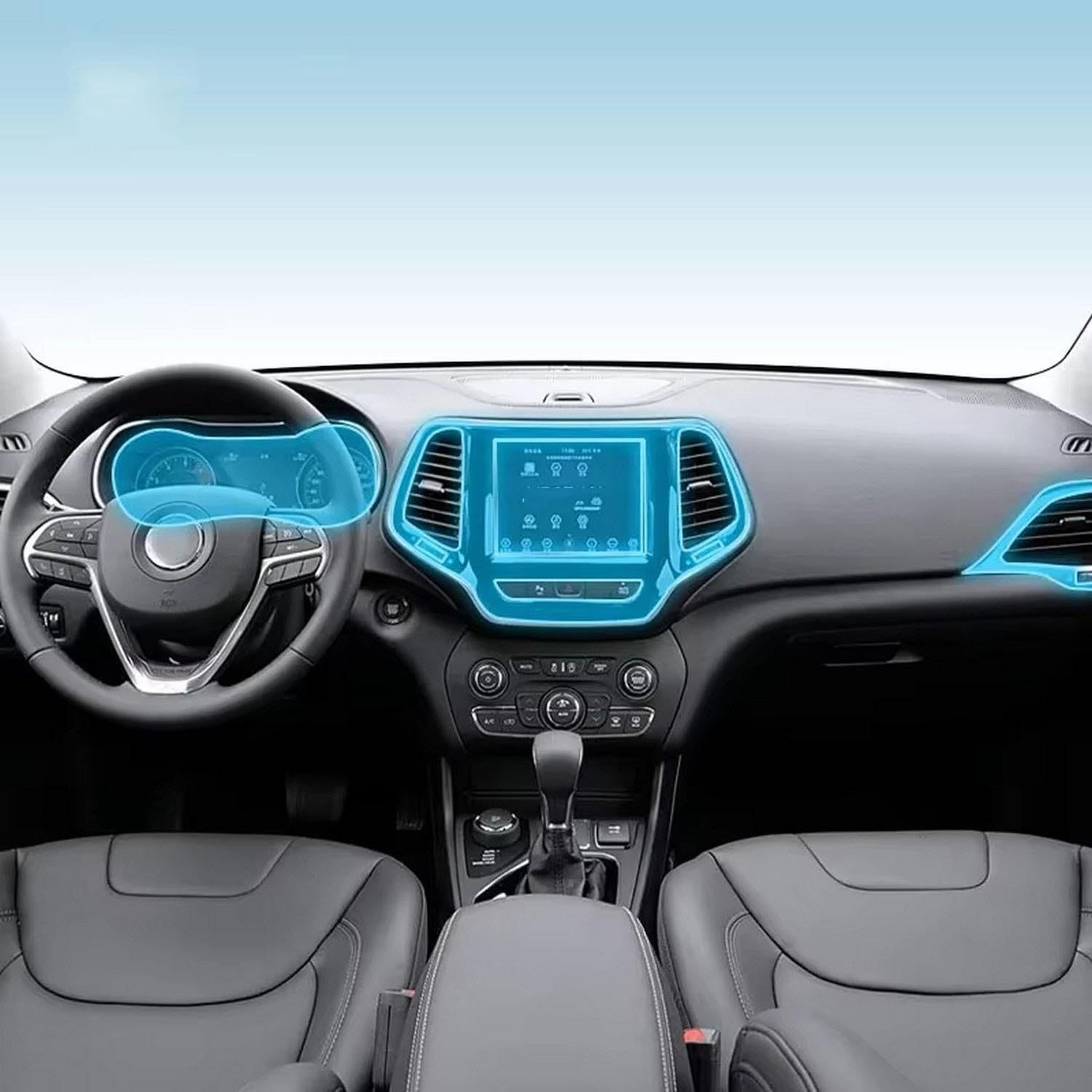 Film de protection PPF anti-rayures pour console Jeep Cherokee en TPU durable