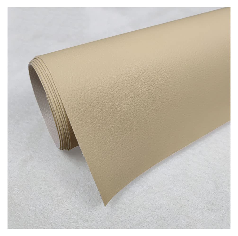 Tissu simili cuir pour réparer un siège usé avec ce rouleau stretch beige de 1.6x4m