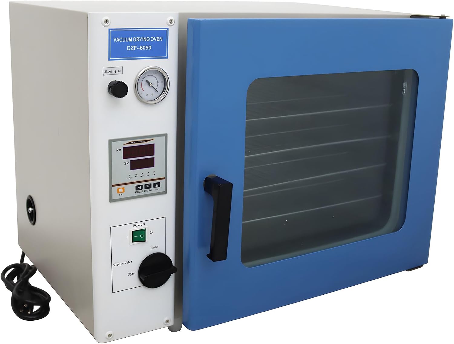 Digital Vacuum Drying Oven 1.9 Cu Ft Temperature Control Industrial Lab Drying Heat Treat Oven with 4-Layer, 110V, 1400W