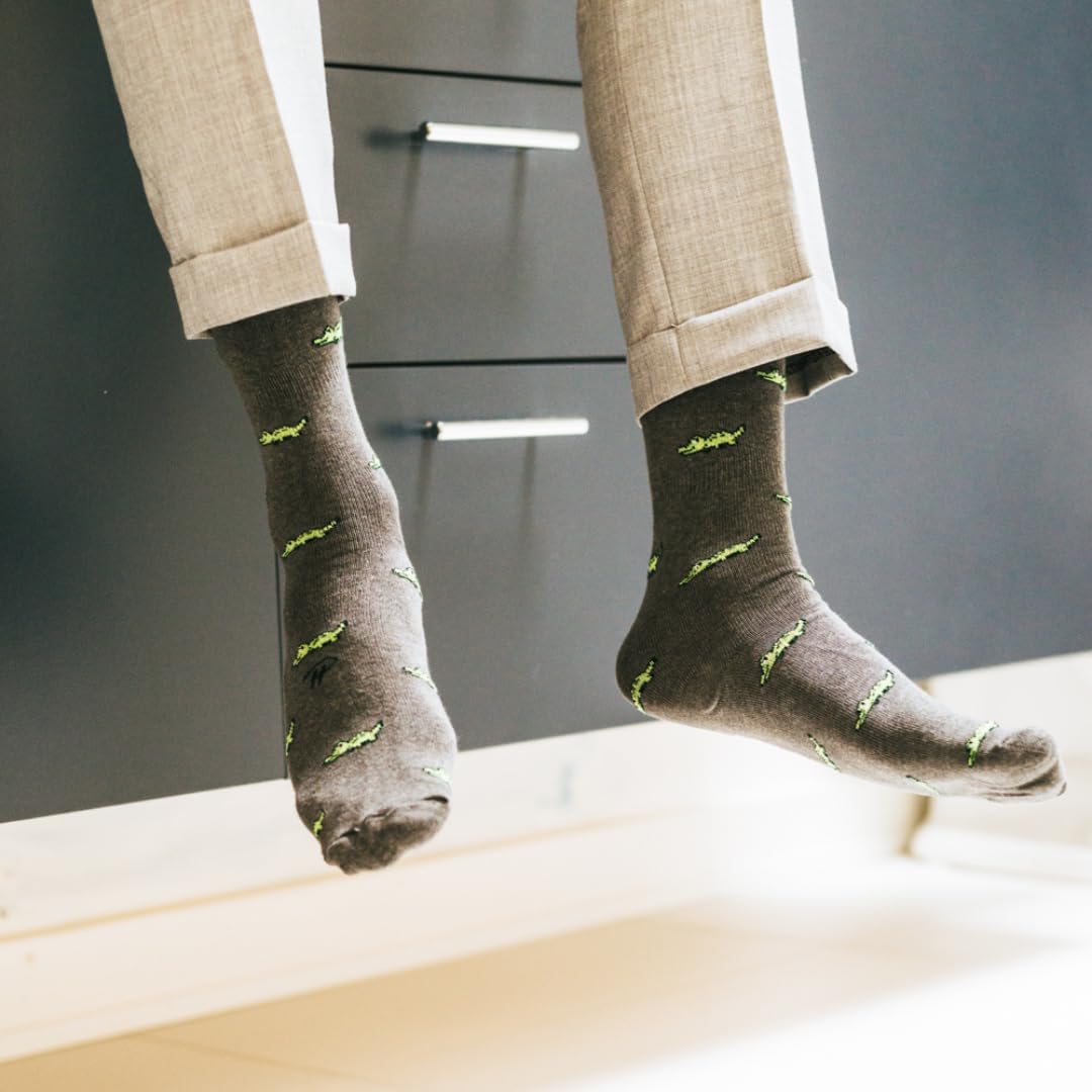 Pierre Henry Over the Calf Socks for Men (9 pairs) | Colorful Funky Dress Socks | Cotton made over the calf dress socks - Image 8