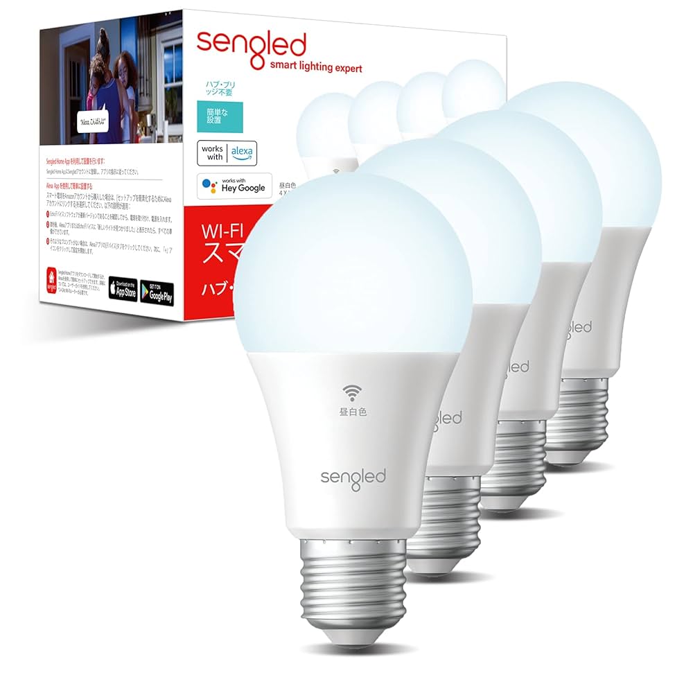 Wi-Fi接続 Sengled スマート LED電球 e26口金 Amazon.co.jp: Wi-Fi接続 Sengled スマート LED電球 e26口金 60w