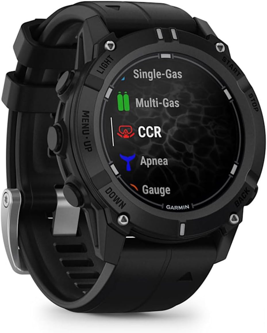 Garmin Descent G2 (Black/Black) AMOLED Dive Computer Watch Bundle - Bright 1.2" AMOLED Display, 10-Day Battery Life, Multiple Dive Modes with PlayBetter Dry Bag Pack