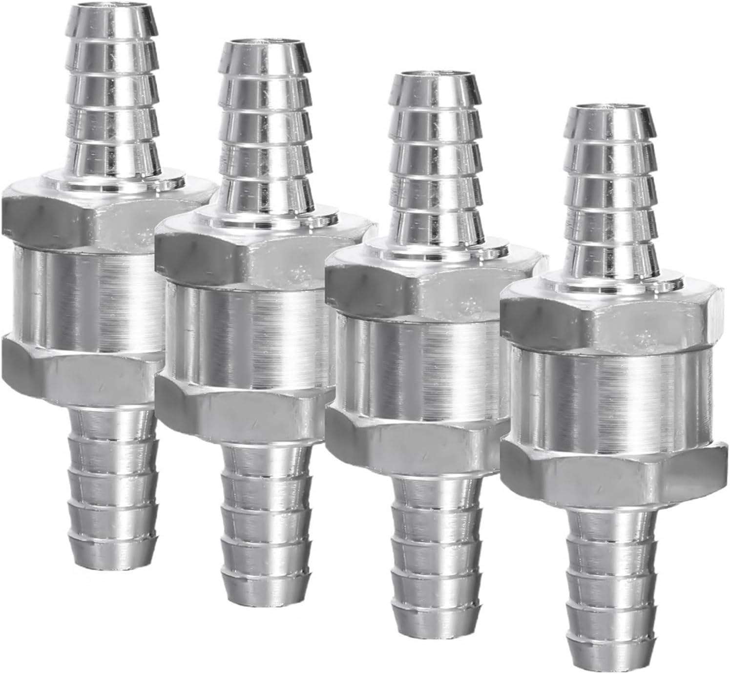1-Way Check Valve 6/8/10/12MM Aluminium Alloy Non Return Check Valve(4pcs 10mm)