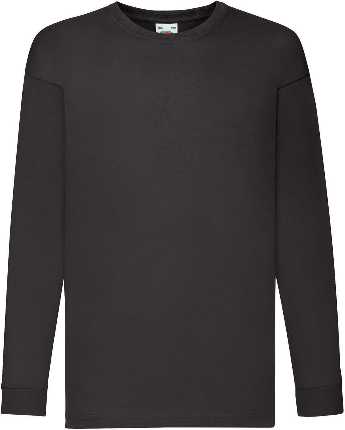 Valueweight Children's Long-Sleeve T-Shirt Choice of Colours - Black - 116