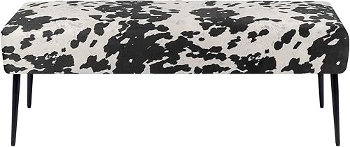 Miniatura 86 de DUHOME Banco otomano tapizado con botones, banco tapizado para dormitorio, reposapiés, banco de acento para entrada, comedor, sala de estar, Negro