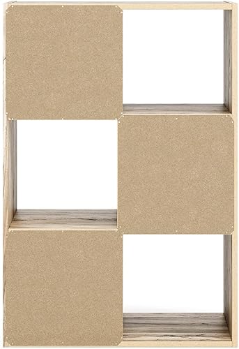 Miniatura 157 de Signature Design by Ashley Paxberry Coastal - Organizador de almacenamiento o librero moderno de 6 cubos, color blanqueado, diseño costero