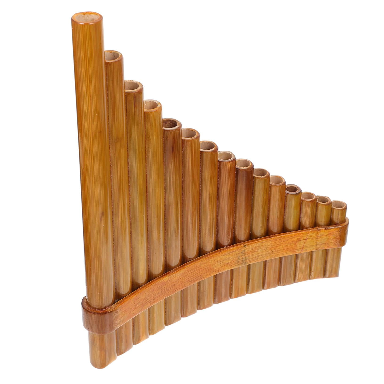 BESTonZON Flauto Di Pan Di Bambù 15 Canne in G, Strumento Musicale Didattico Portatile Per Principianti e Professionisti, Design Ergonomico Per Mano Destra, Adatto a Esibizioni e Pratica Scolastica