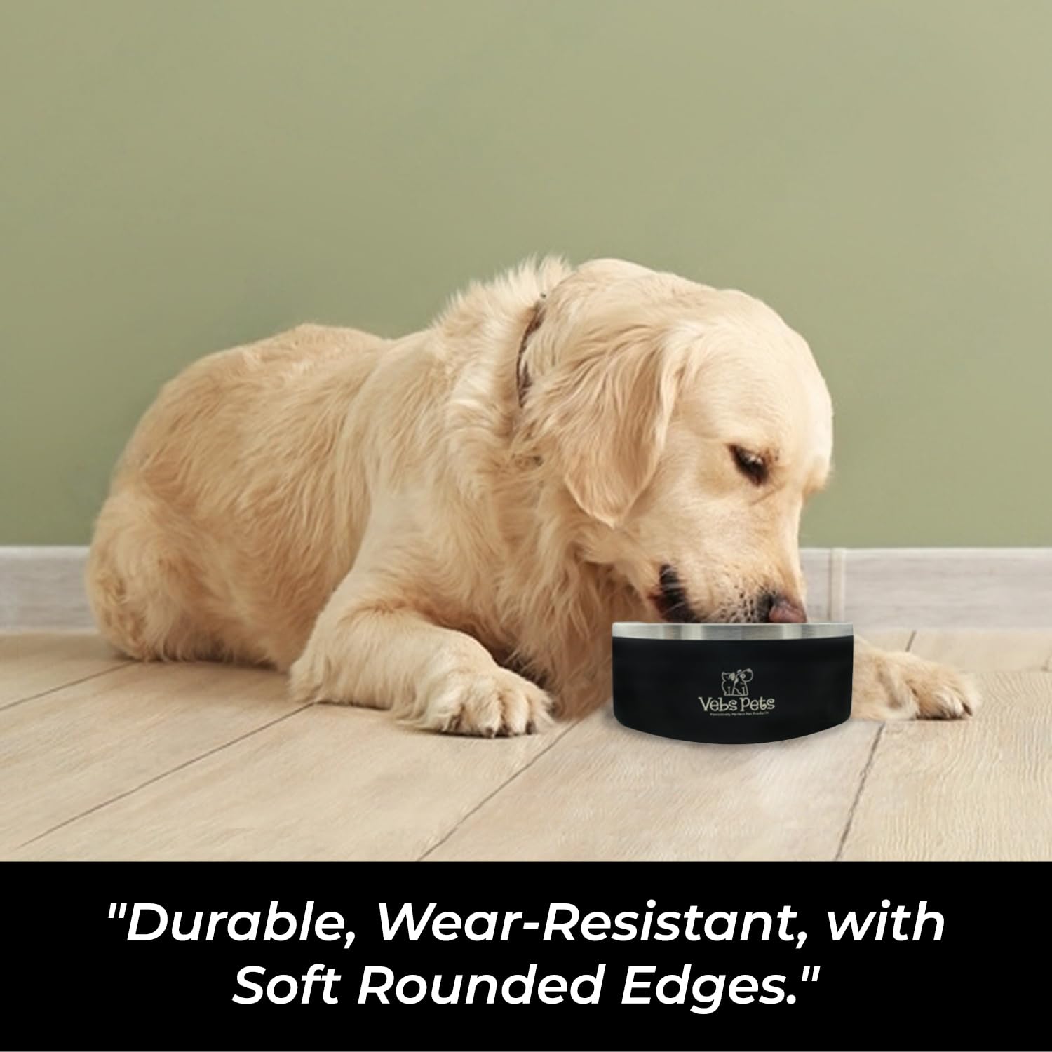 64 oz Premium Insulated Stainless Steel Dog Bowl - Non-Slip, Spill-Proof, BPA-Free - Includes A Slow Feeder Insert, Dog Dish, Water and Food Bowl Feeding of Large and Medium Dogs - Black - image 7