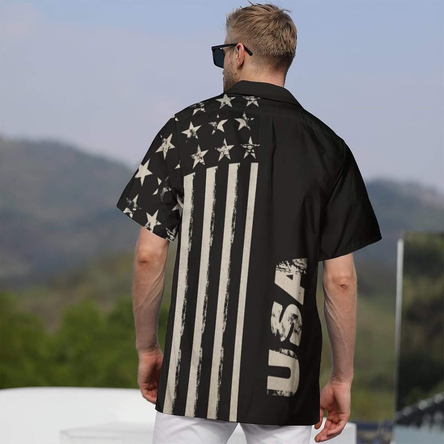 Mens Hawaiian Shirt Casual Button Down Shirts Party Shirt Short Sleeve Button Up Shirt - Image 8