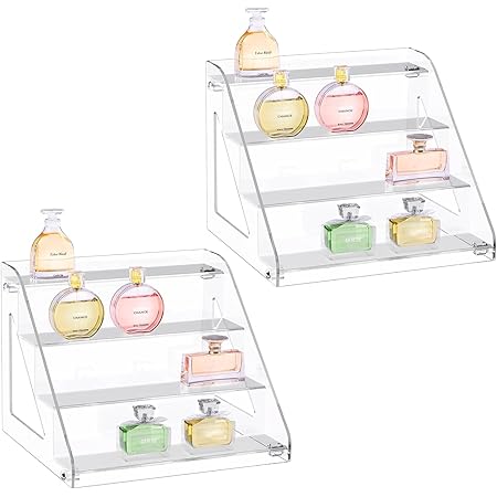 2x Acryl Display Ständer 3-stufig - 30x20x15cm Transparent Für Figuren & Deko