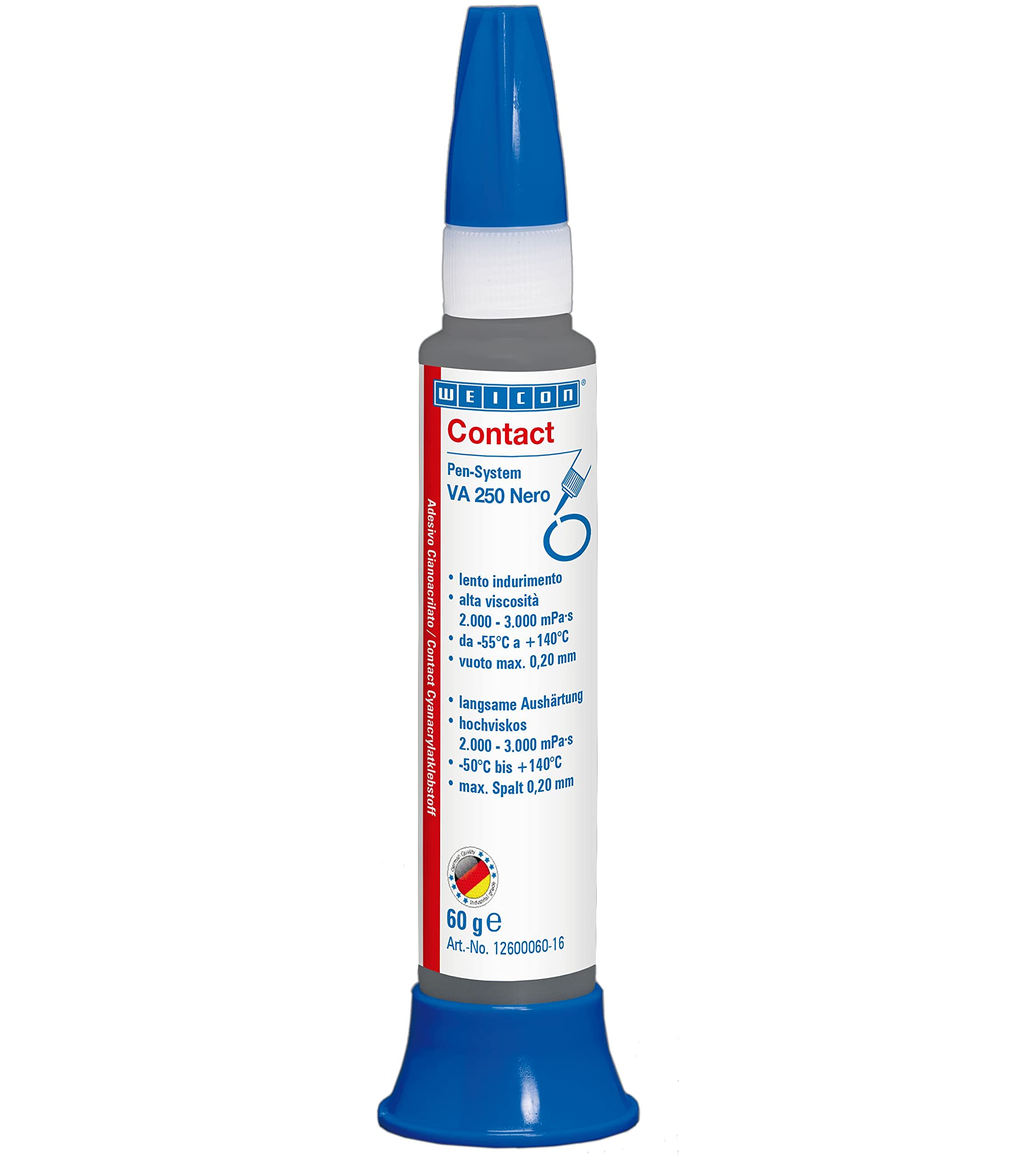 WEICON Contact VA 250 Black colla cianoacrilica 60g resistente alle alte temperature