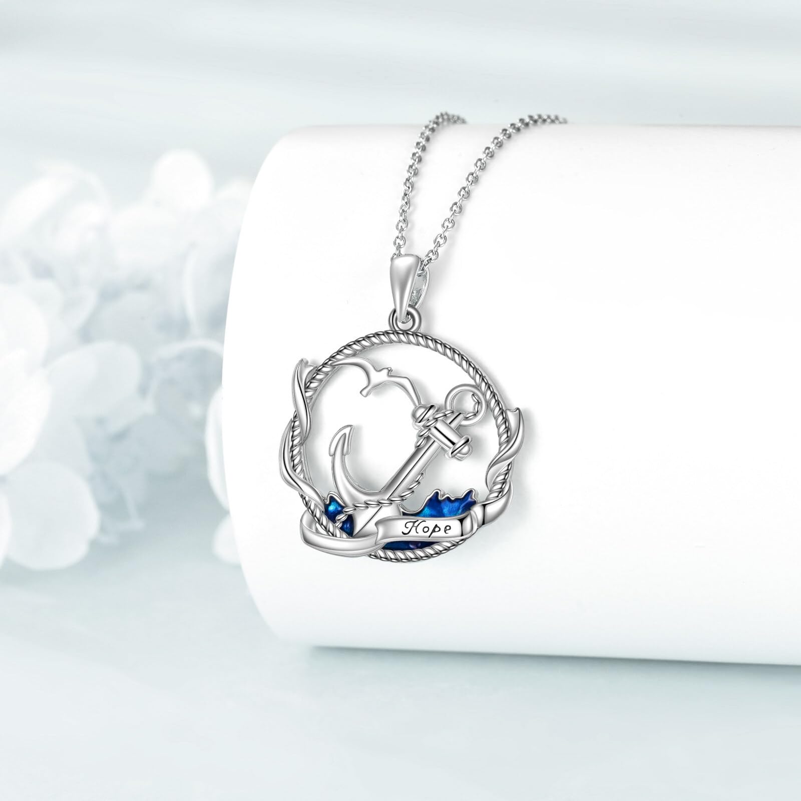 VONALA Anchor - Collana da donna in argento Sterling 925, con ciondolo a forma di ancora, gioiello sicuro per compleanni, anniversari