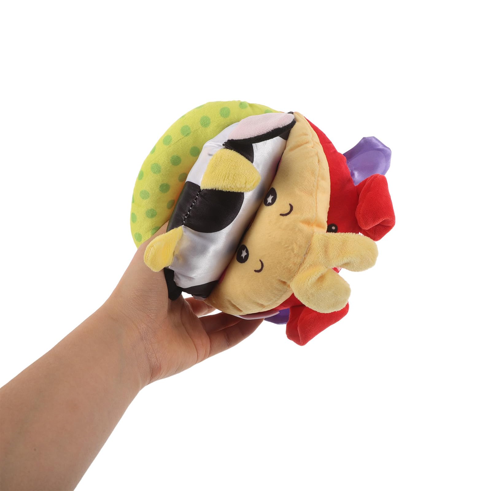 Toyvian Palla sensoriale per neonati - Palla colorata da afferrare in peluche - Giocattolo sensoriale morbido e strutturato per bambini, attività di gioco per bambini piccoli, bomboniera per feste -