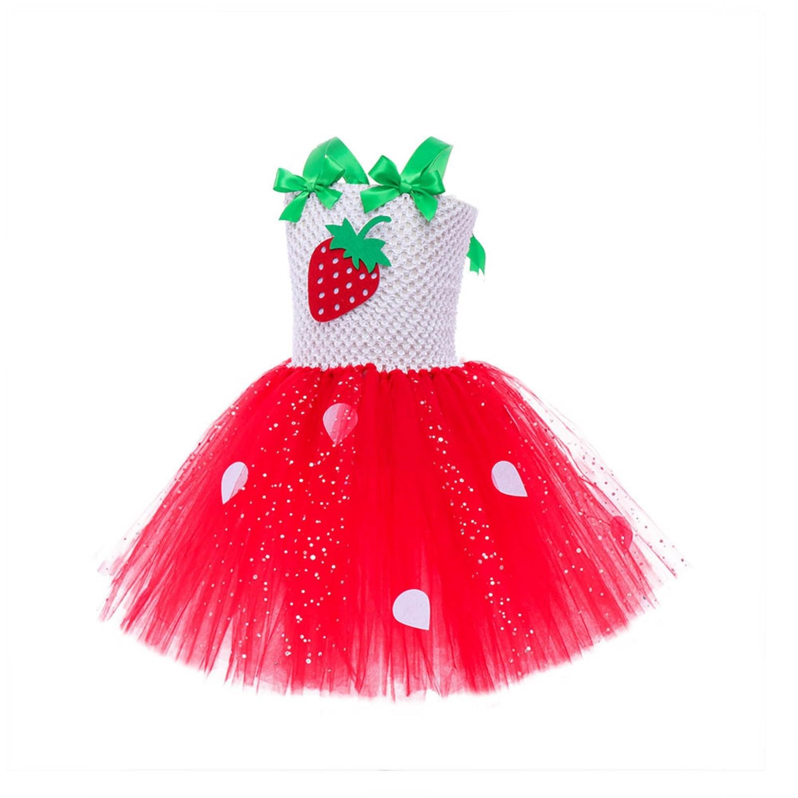 Generisch Vestido de verano para niña, diseño de dibujos animados, para fiestas infantiles, actuaciones, cosplay
