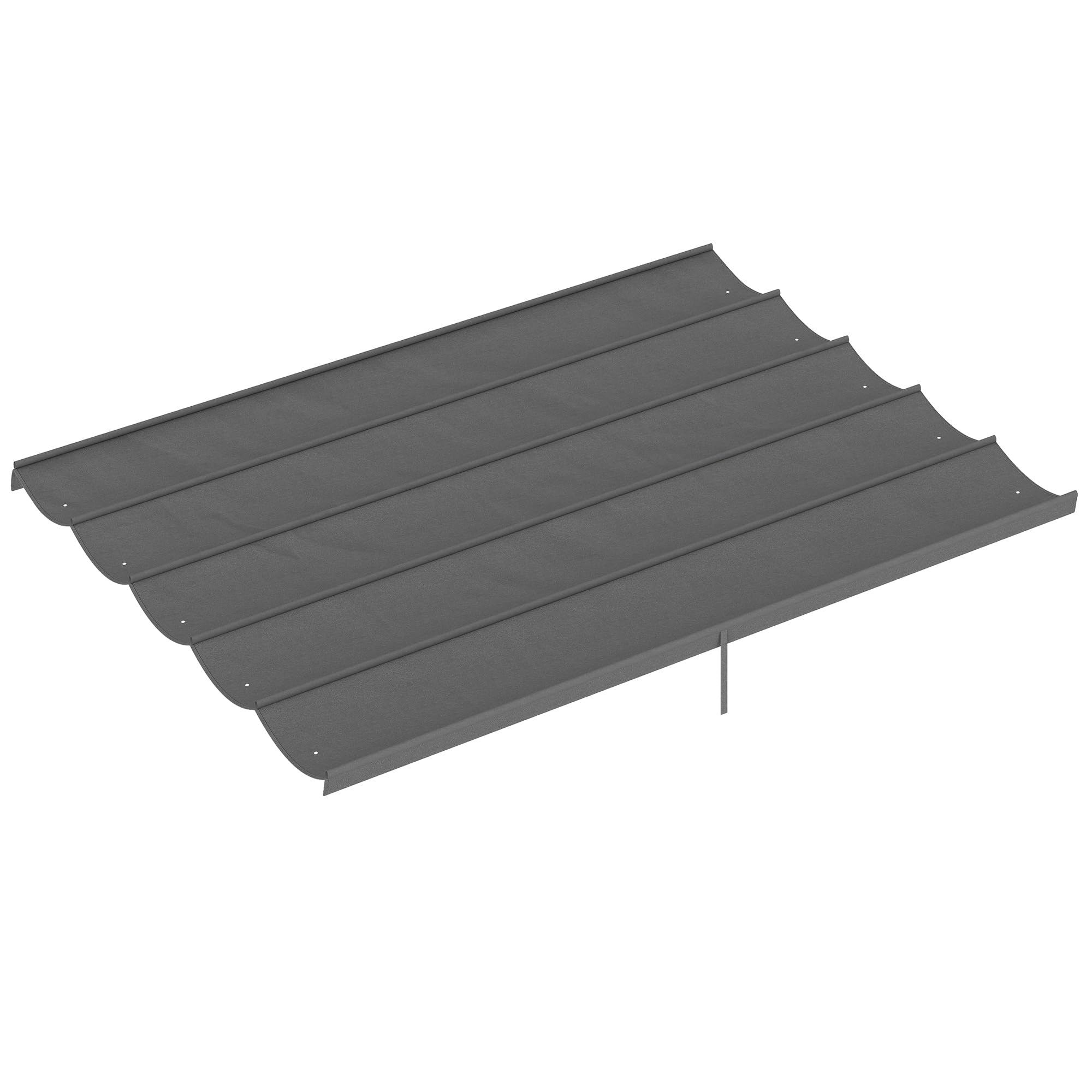 Outsunny Retractable Pergola Shade Cover, 3.5 x 2.6 m Replacement Canopy Fabric for 4 x 3 m Pergola Frame, Gazebo Retractable Roof Only, Light Grey